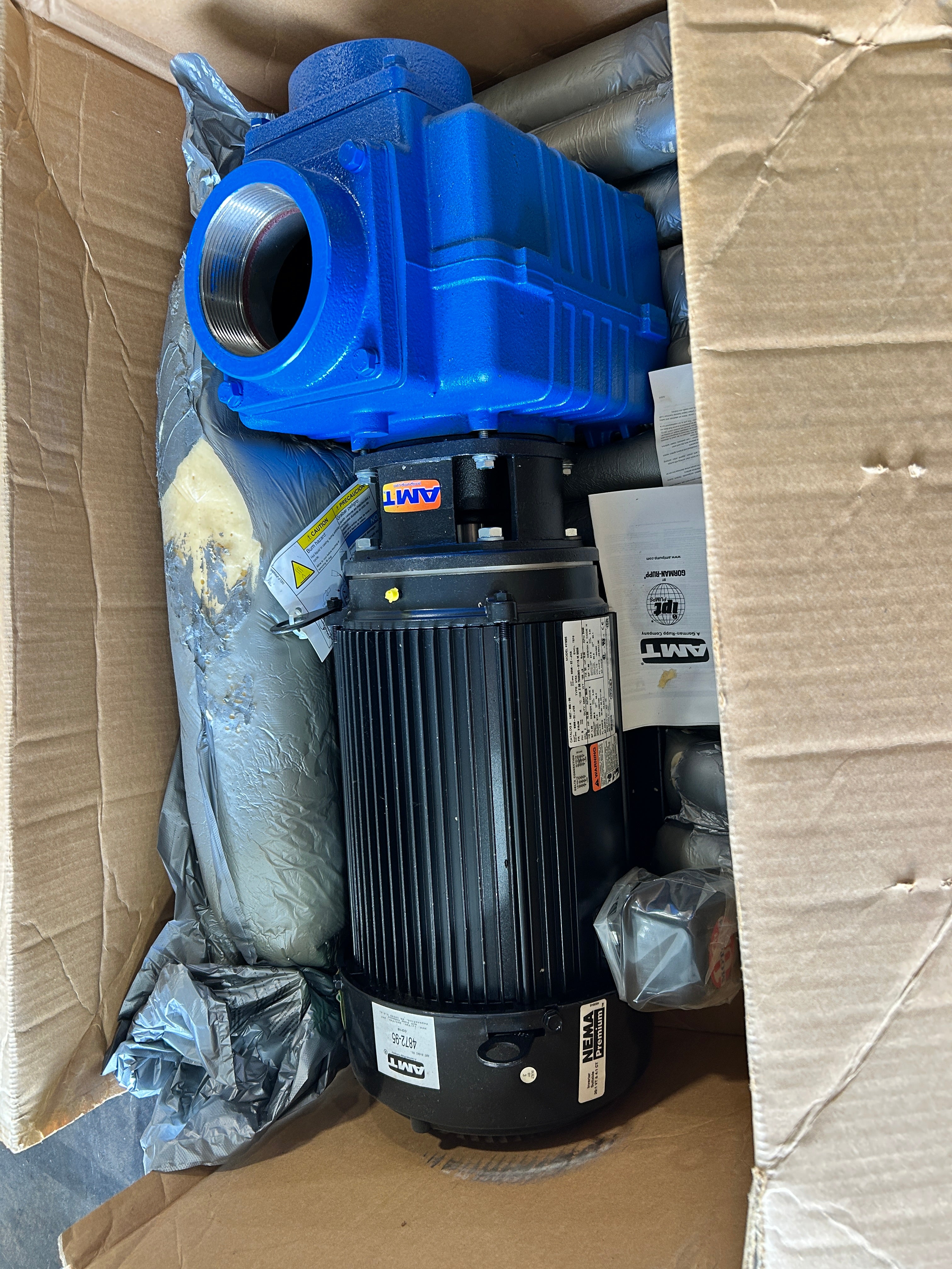 AMT 4872-95 4" Self Priming Centrifugal Pump 15HP 208-230/460V 3PH TEFC 660 GPM
