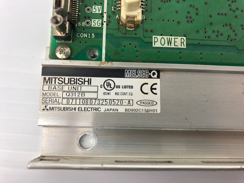 Mitsubishi Electric Q312B Base Unit Melsec-Q Slot Rack Backplane PLC