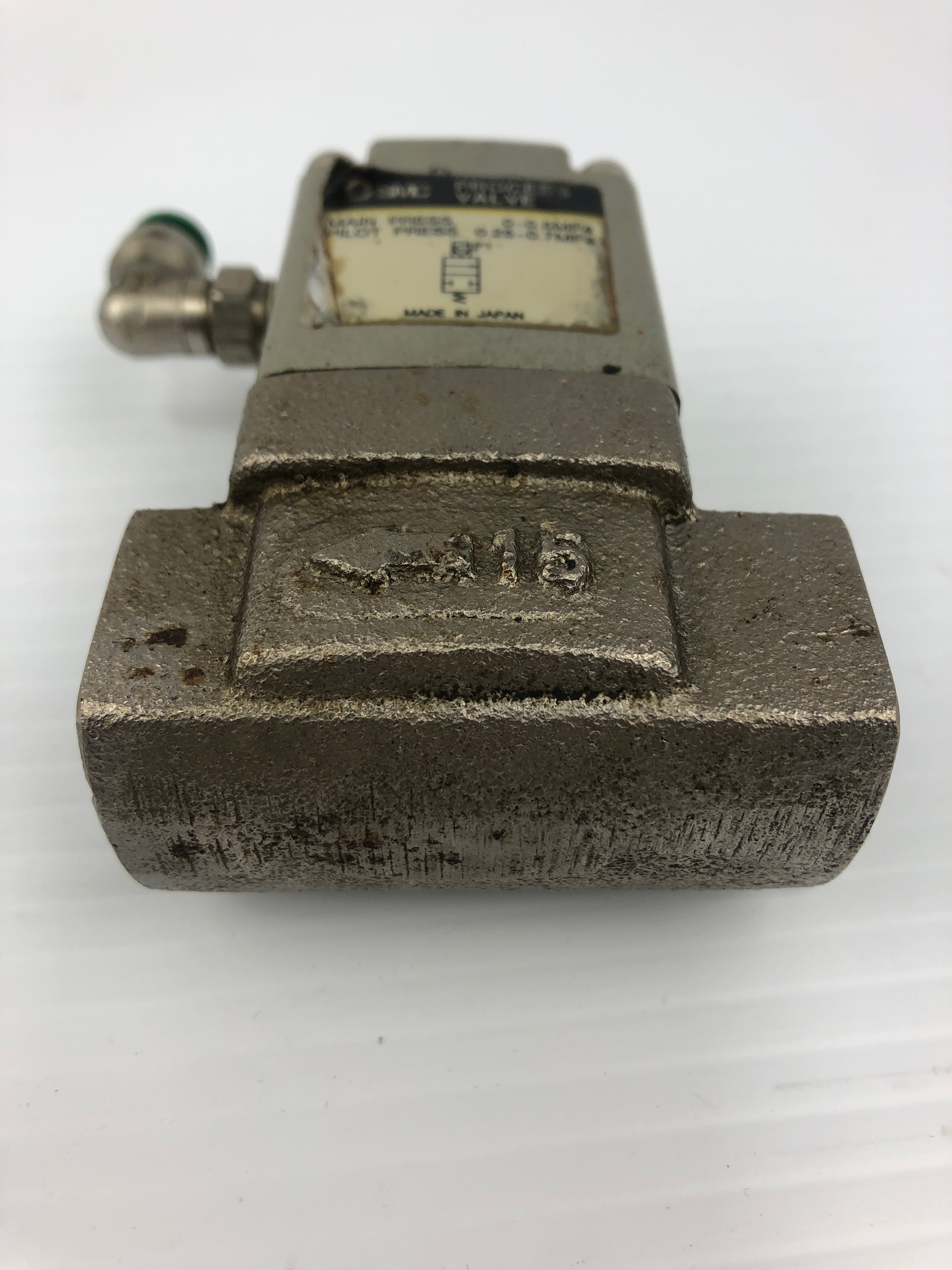 SMC VNC211A Process Valve with 15mm Port and Elbow Fitting