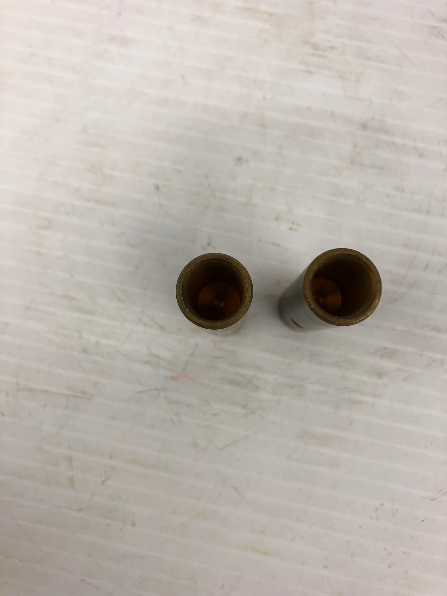 2-1/4" Brass Panel Mount Female Stage Pin Plug Contact Connector - Lot of 2