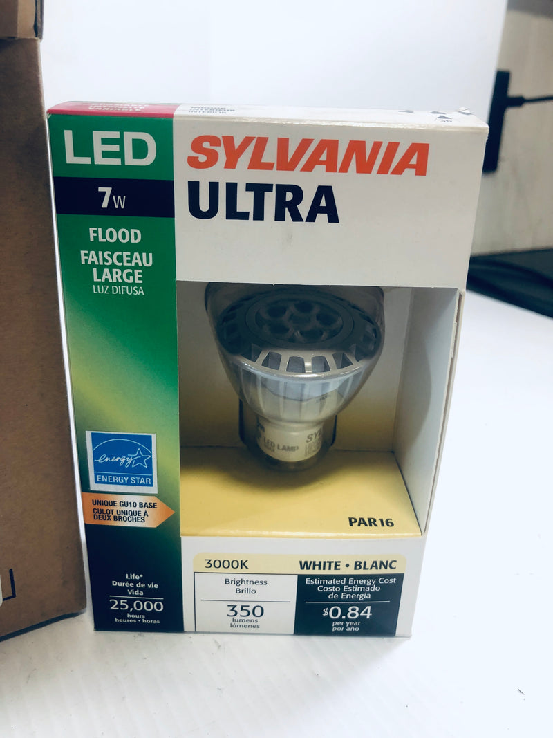 Sylvania Ultra LED 7W Flood Light PAR16 GU10 Base 3000K 350 LM White - Lot of 6