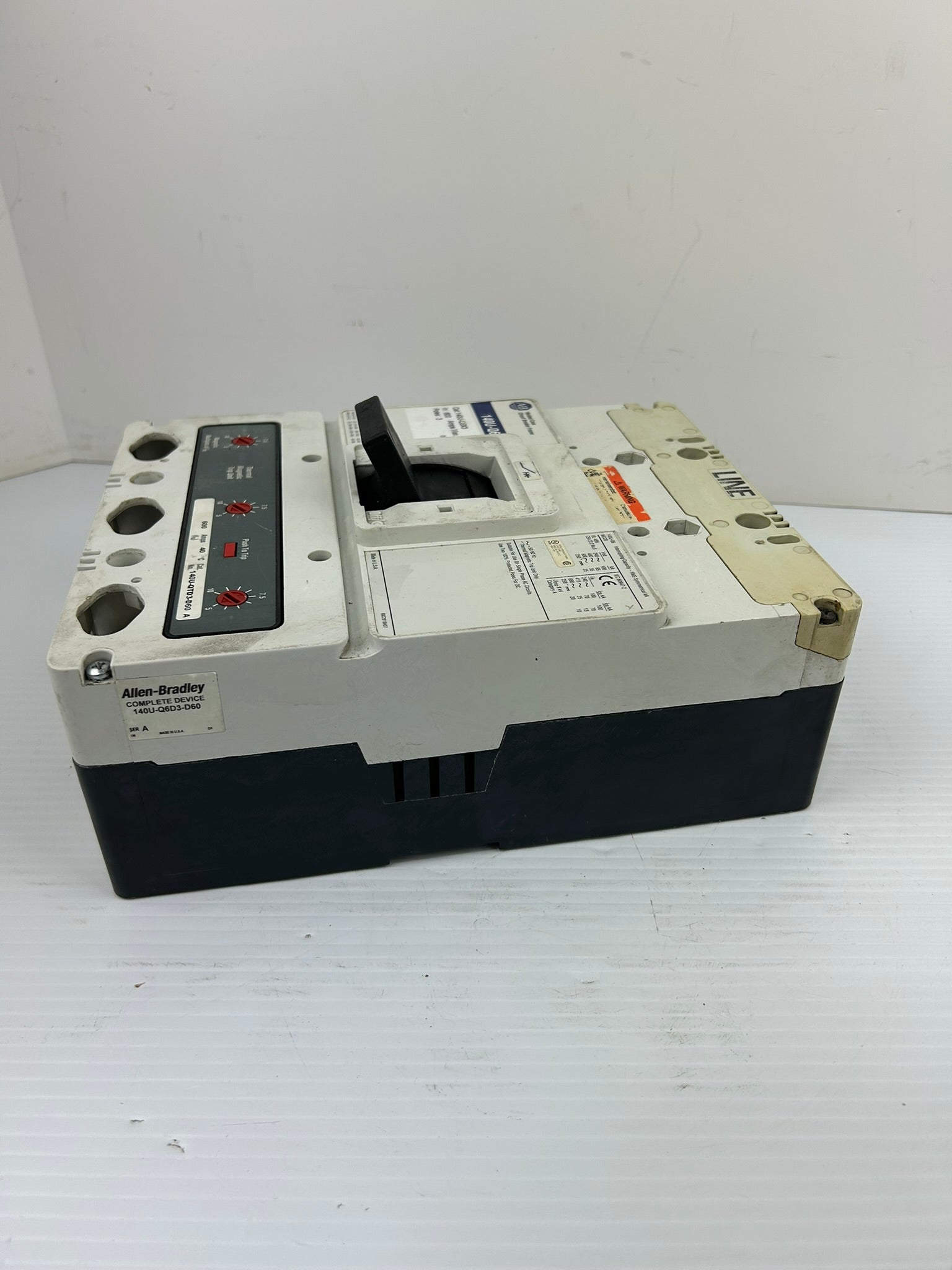 Allen Bradley 140U-Q6X3 Circuit Breaker Series A 3 Pole 600 Amps Max 140U-Q6