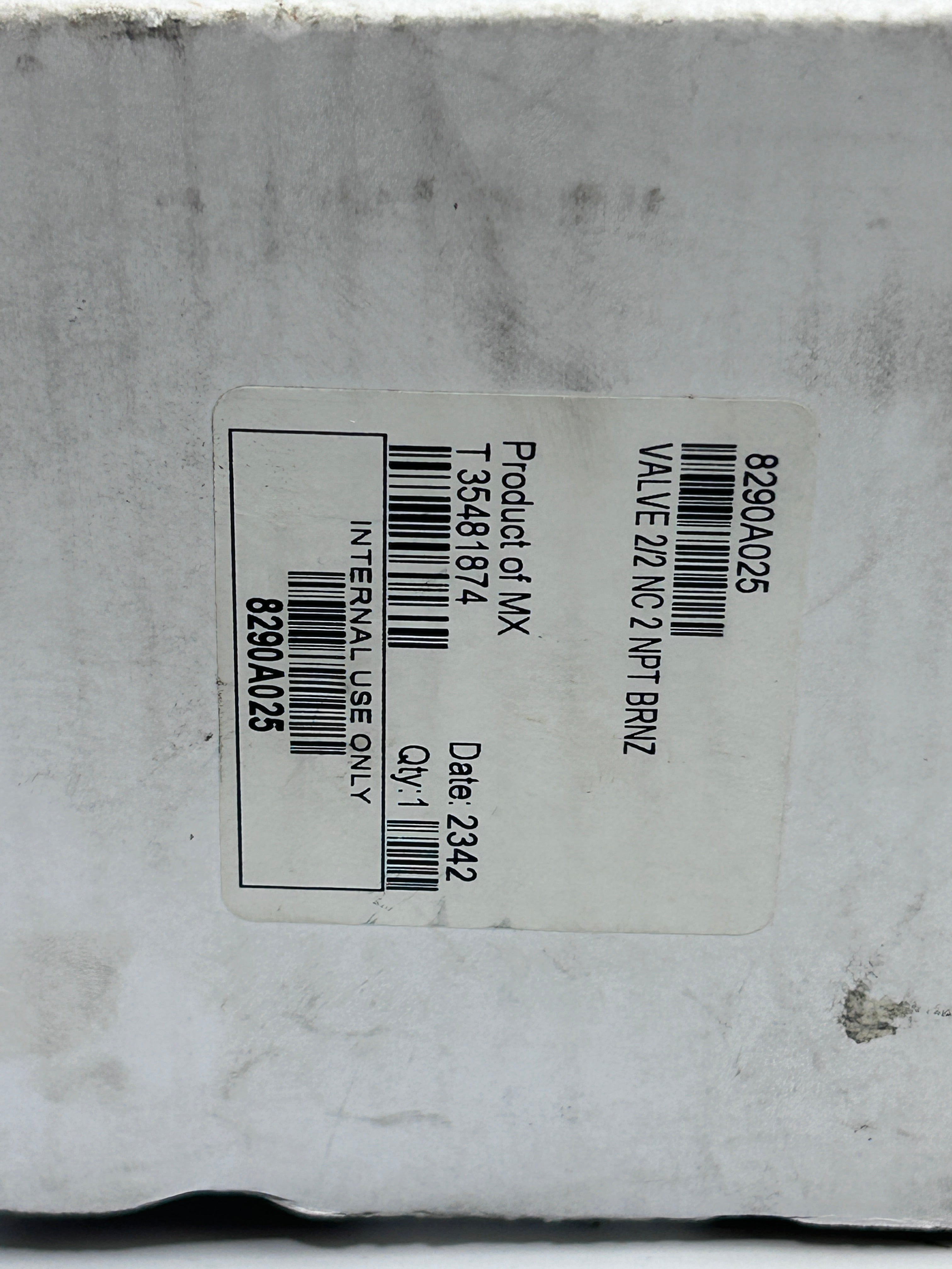 Asco 8290A025 2-Way Auxiliary Valve 2/2 NC 2" NPT PN16 Bronze 90 PSI