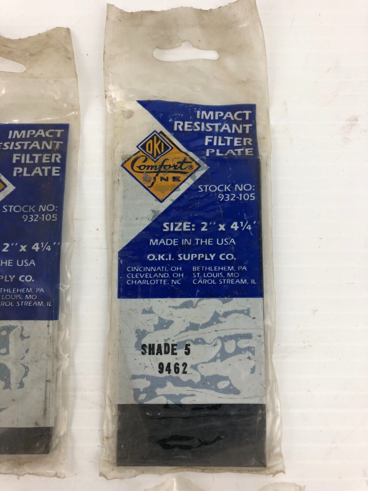 Comfort 932-105 Impact Resistant Filter Plate 2" x 4-1/4" Shade 5 - Lot of 8