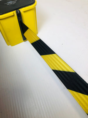 Visiontron Retracta-Belt Safety Belt Rope Black & Yellow Caution Made in USA