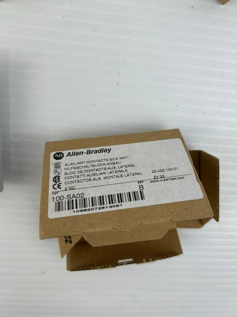 Allen Bradley 100-SA02 Auxiliary Contact Side Mount Series B - Lot of 5