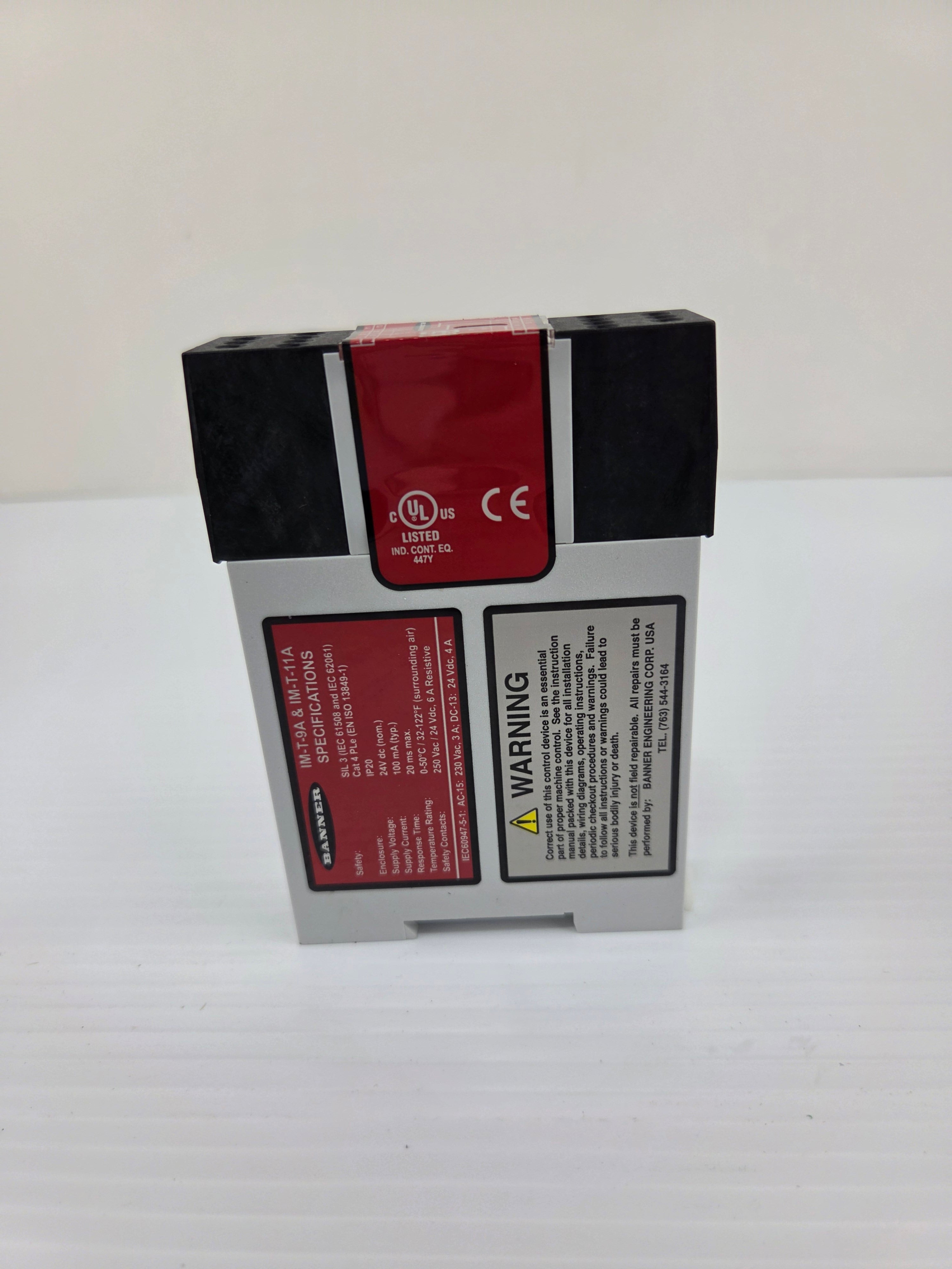Banner IM-T-9A Interface Module Safety Relay 24VDC 3NO DIN Rail