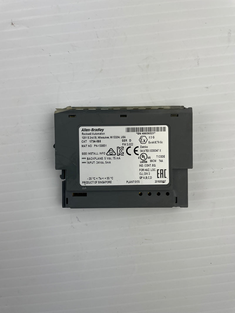 Allen-Bradley 1734-IB8 Series D Digital Input Module