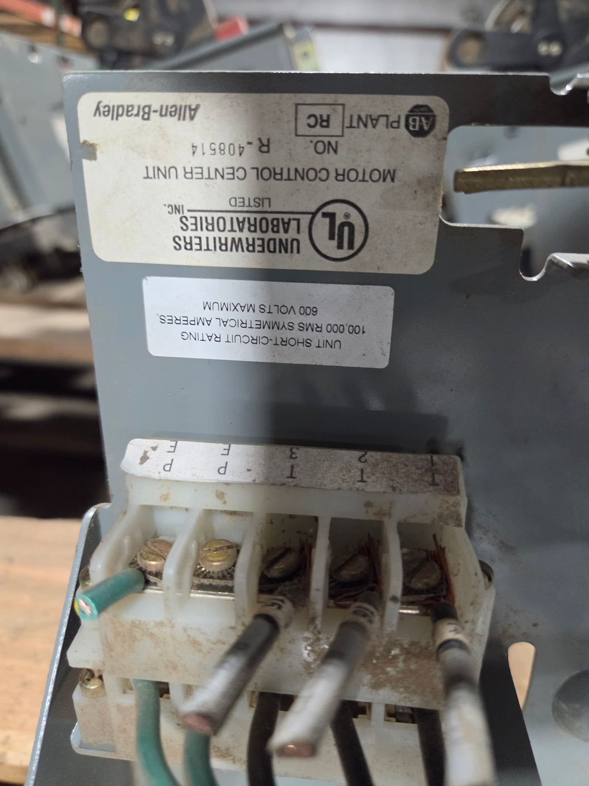 Allen Bradley 2162 MCC Bucket PowerFlex VFD 7.5HP 3PH Centerline 2100 w/ Door
