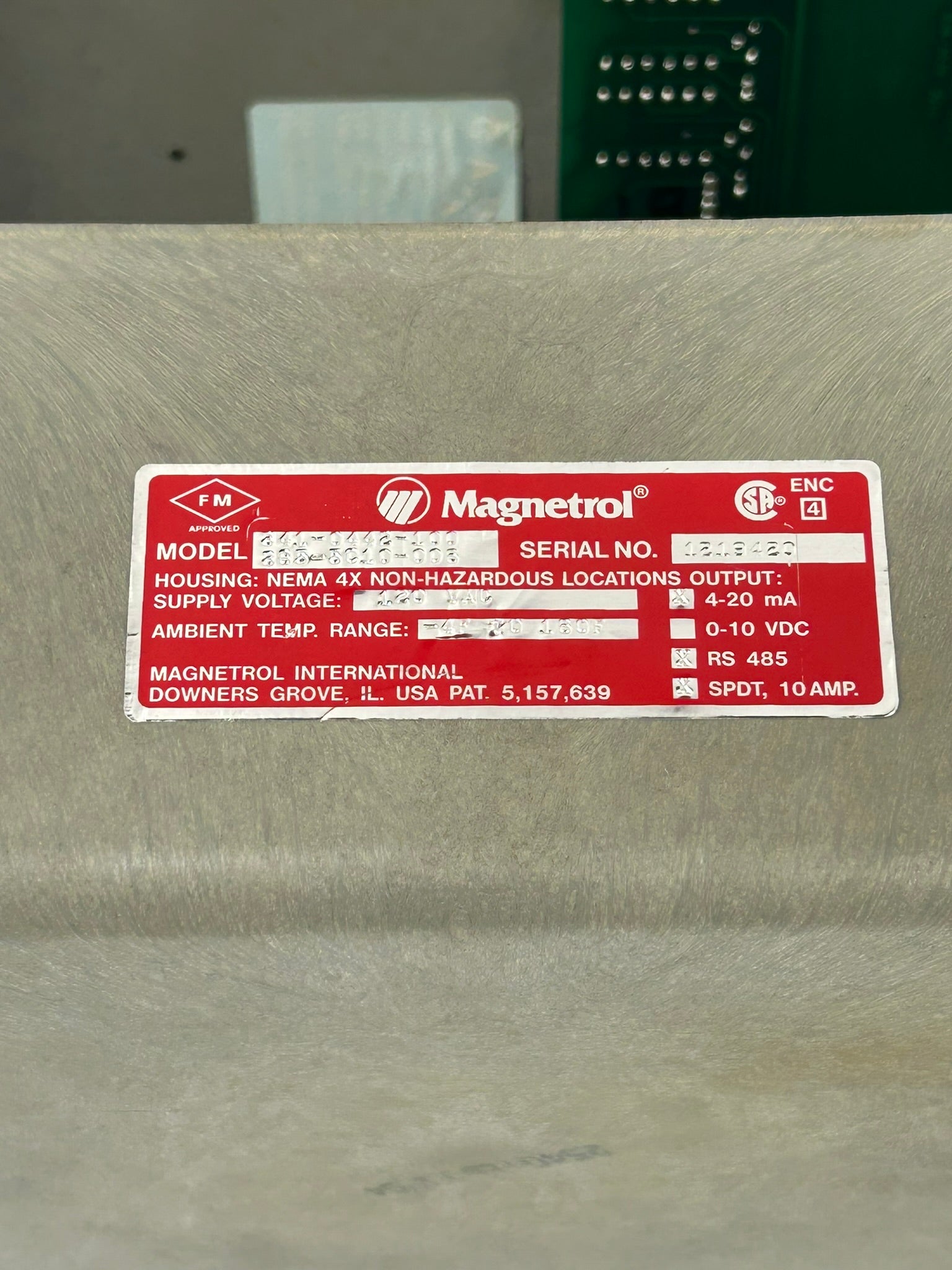 Magnetrol 341 Ultrasonic Flow Level Transmitter 341-0442-100 385-5C10-006 120VAC