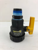 Banjo 1" Polypropylene Single Union Ball Valve with Attached Fitting