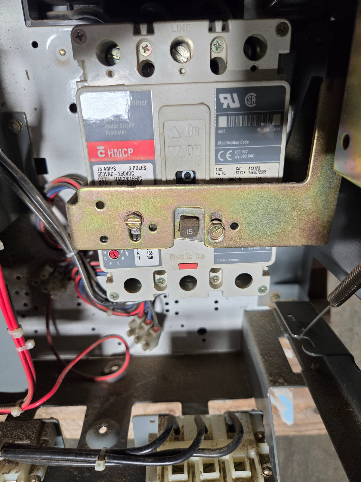 Allen-Bradley 2113B MCC Bucket Size 1 FVNR 15A Breaker 3.0HP 3PH 480V - No Door