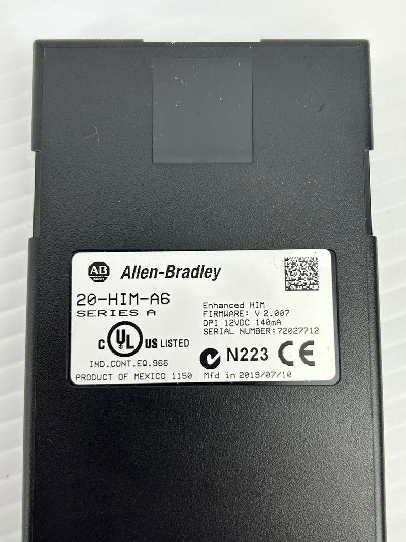 Allen-Bradley 20-HIM-A6 Enhanced HIM Keypad Series A 12VDC 140mA