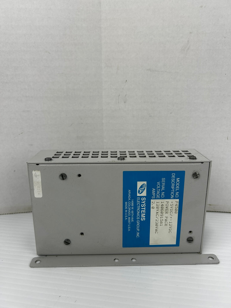 Systems Electronics Group P4500 Power Pack 120-230VAC 2.0A