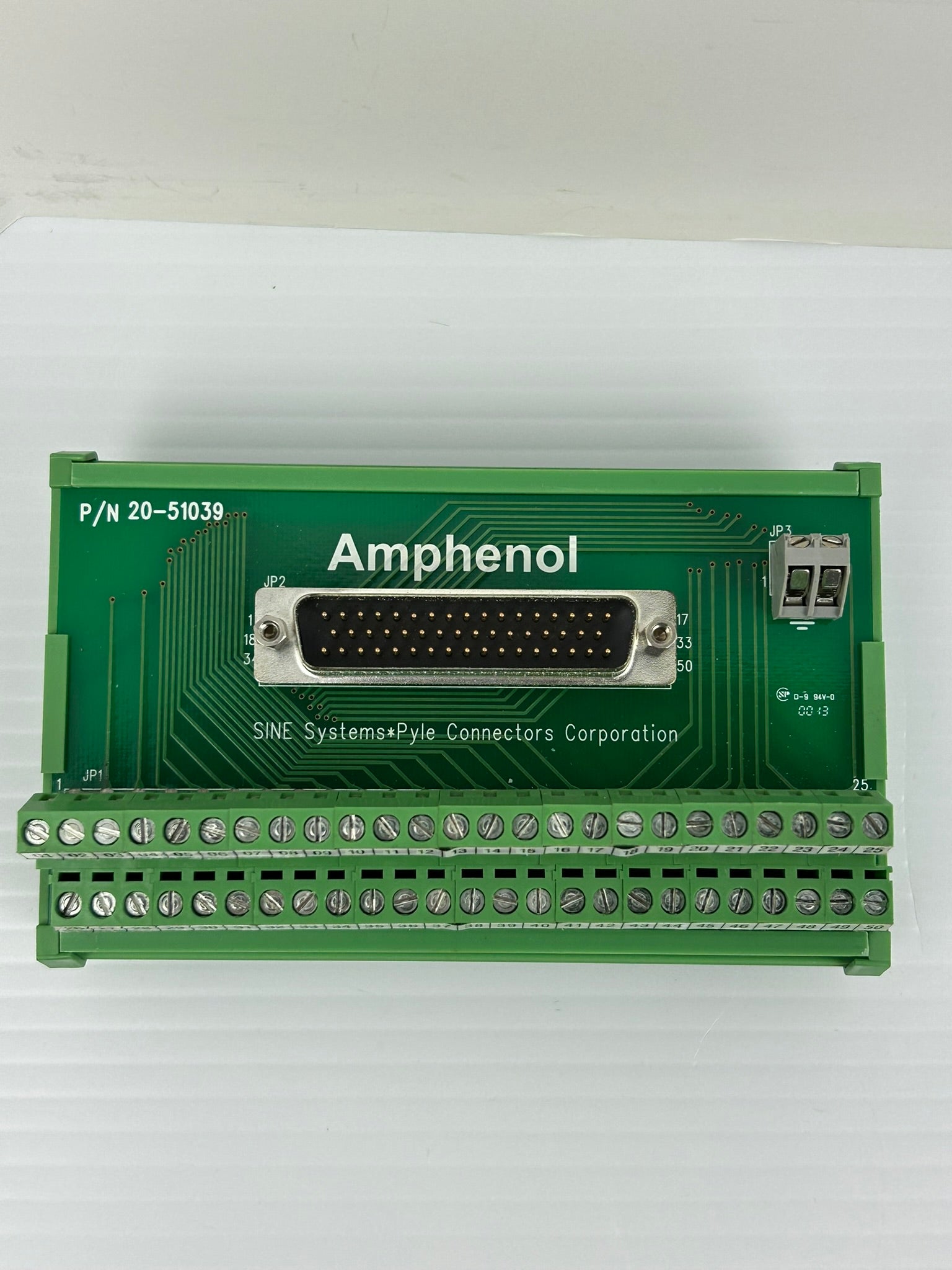 SINE Systems Pyle Connectors Amphenol 20-51039 Terminal Block - Lot of 2