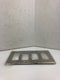 Leviton 100-84412-40 Steel 4 Gang Wall Plate - Lot of 4