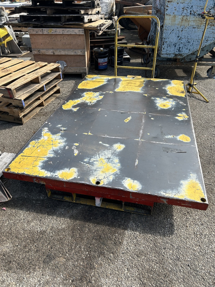 Steel Cart Heavy Industrial Commercial Flat Moving Material Handling 7.5'L x 5'W