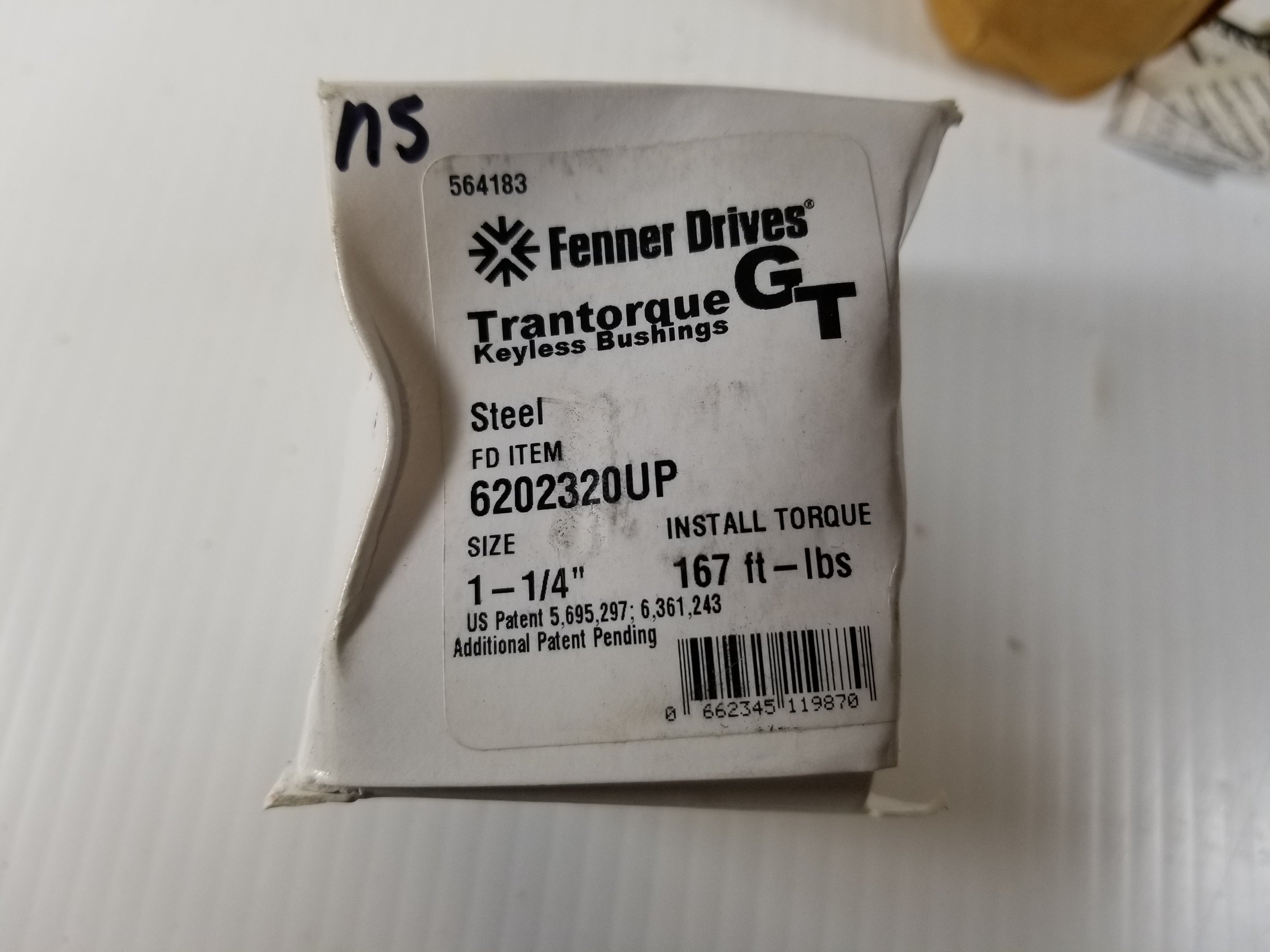 Fenner Trantorque GT 6202320UP Keyless Bushing 1-1/4"