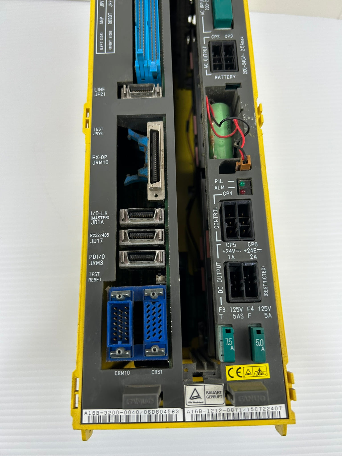 Fanuc A05B-2316-C107 2 Slot Backplane Rack R-J2 Controller PSU