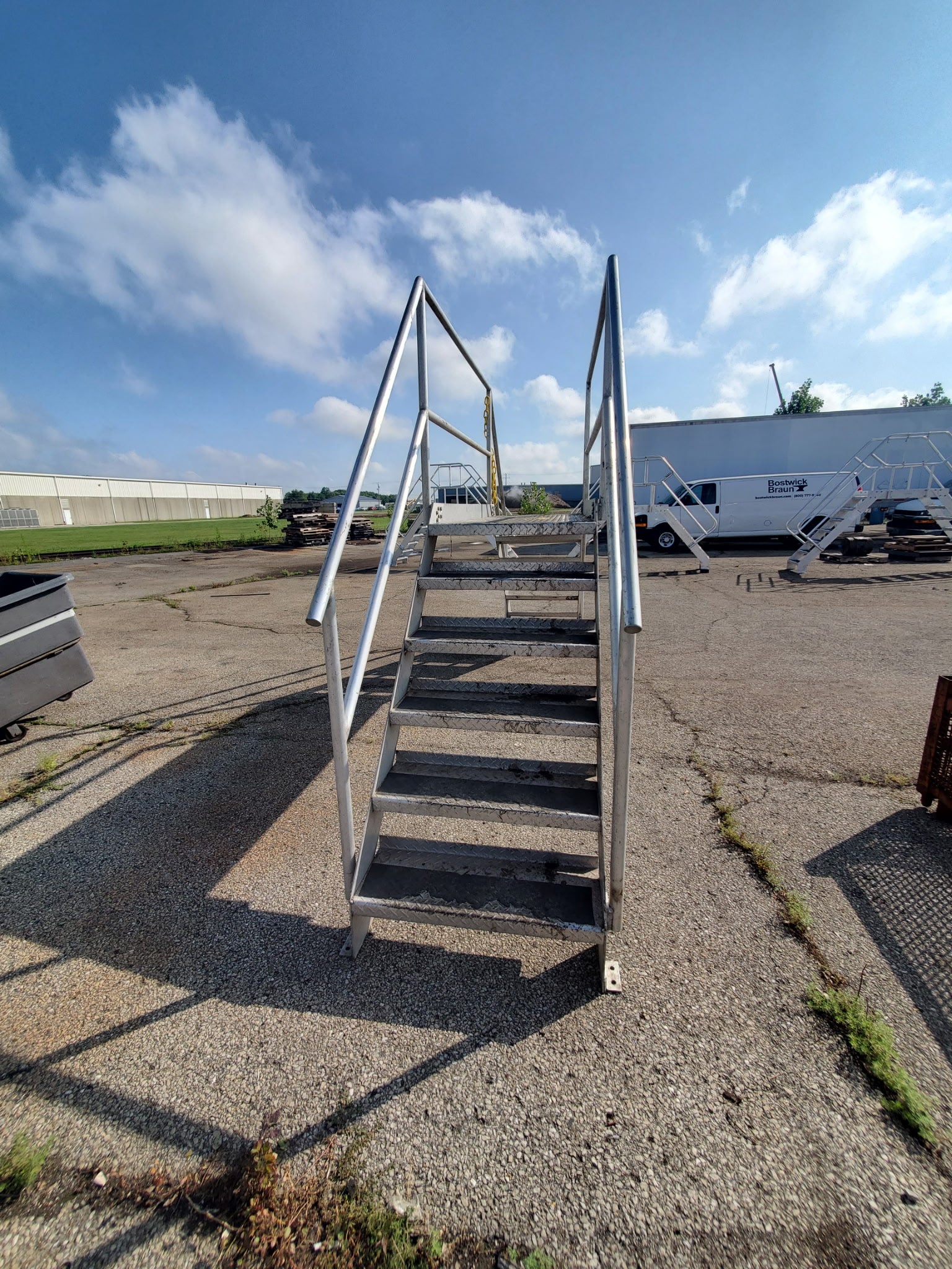 Cotterman Aluminum Crossover Bridge Ladder Platform Stairs & Handrails 180" L