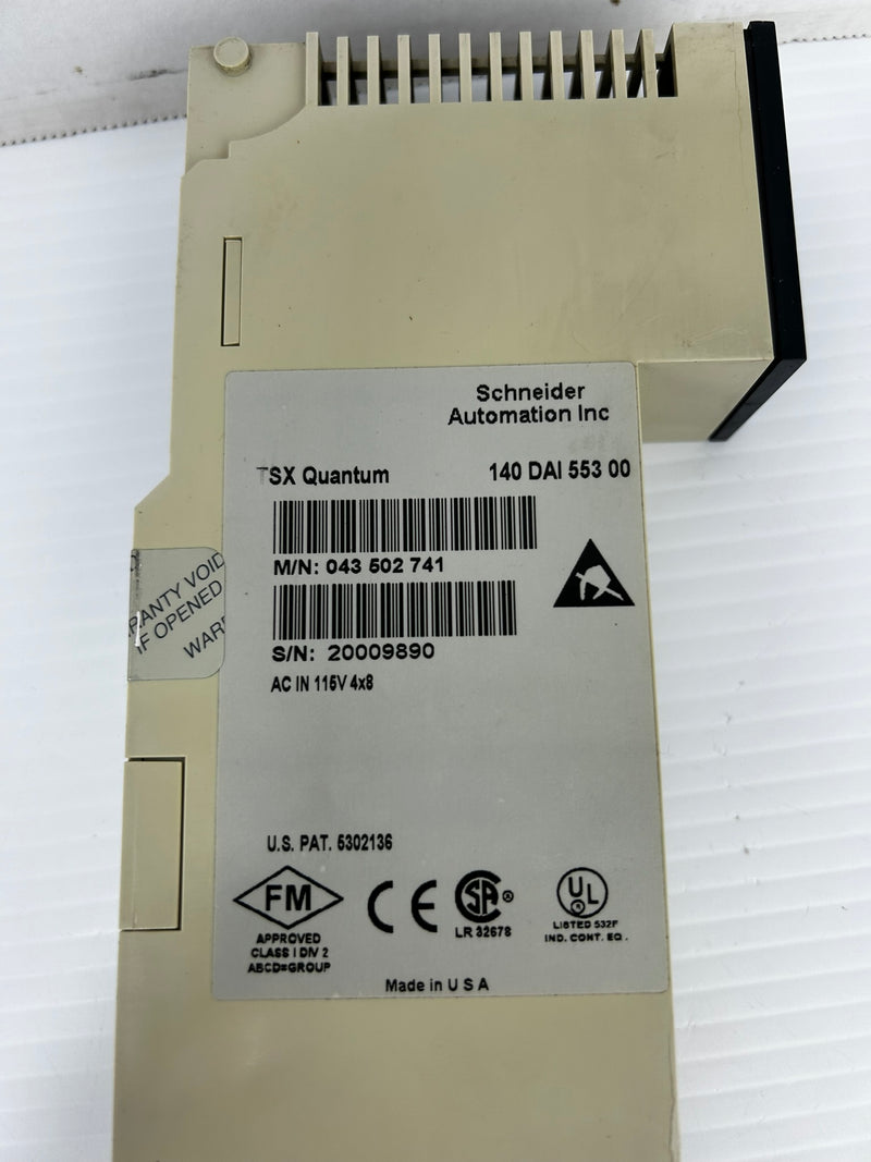 Schneider Automation 140DAI55300 TSX Quantum Input Module 115V 4X8