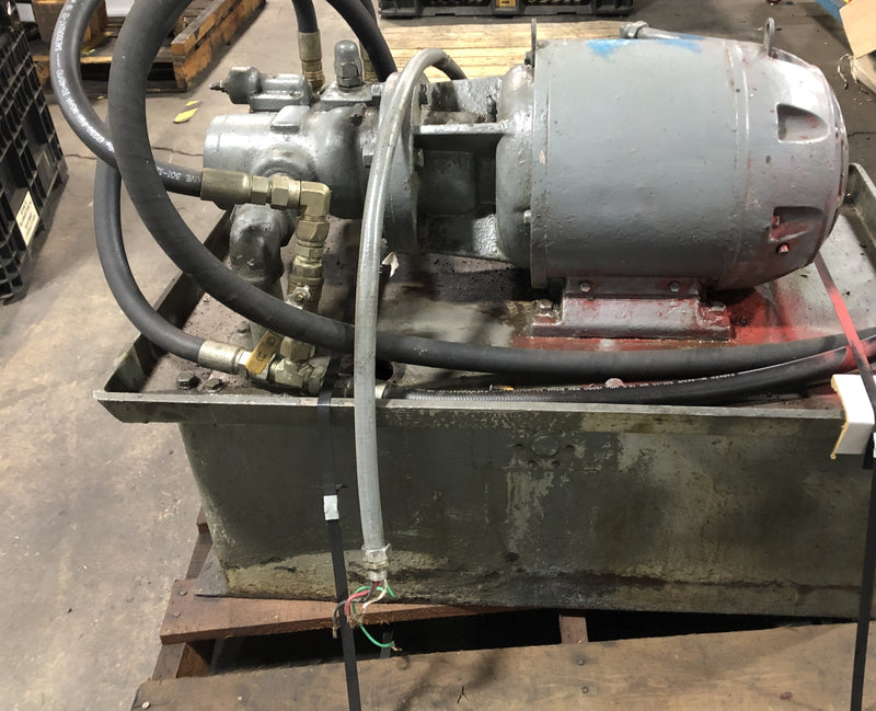Vickers Pump VCH-109-YD-5DB and Louis Allis 3 HP Motor with Hydraulic Tank 3 PH