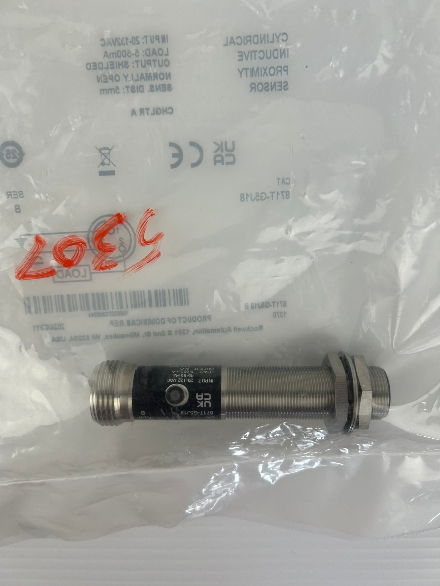 Allen Bradley 871T-G5J18 Cylindrical Inductive Proximity Sensor Series B