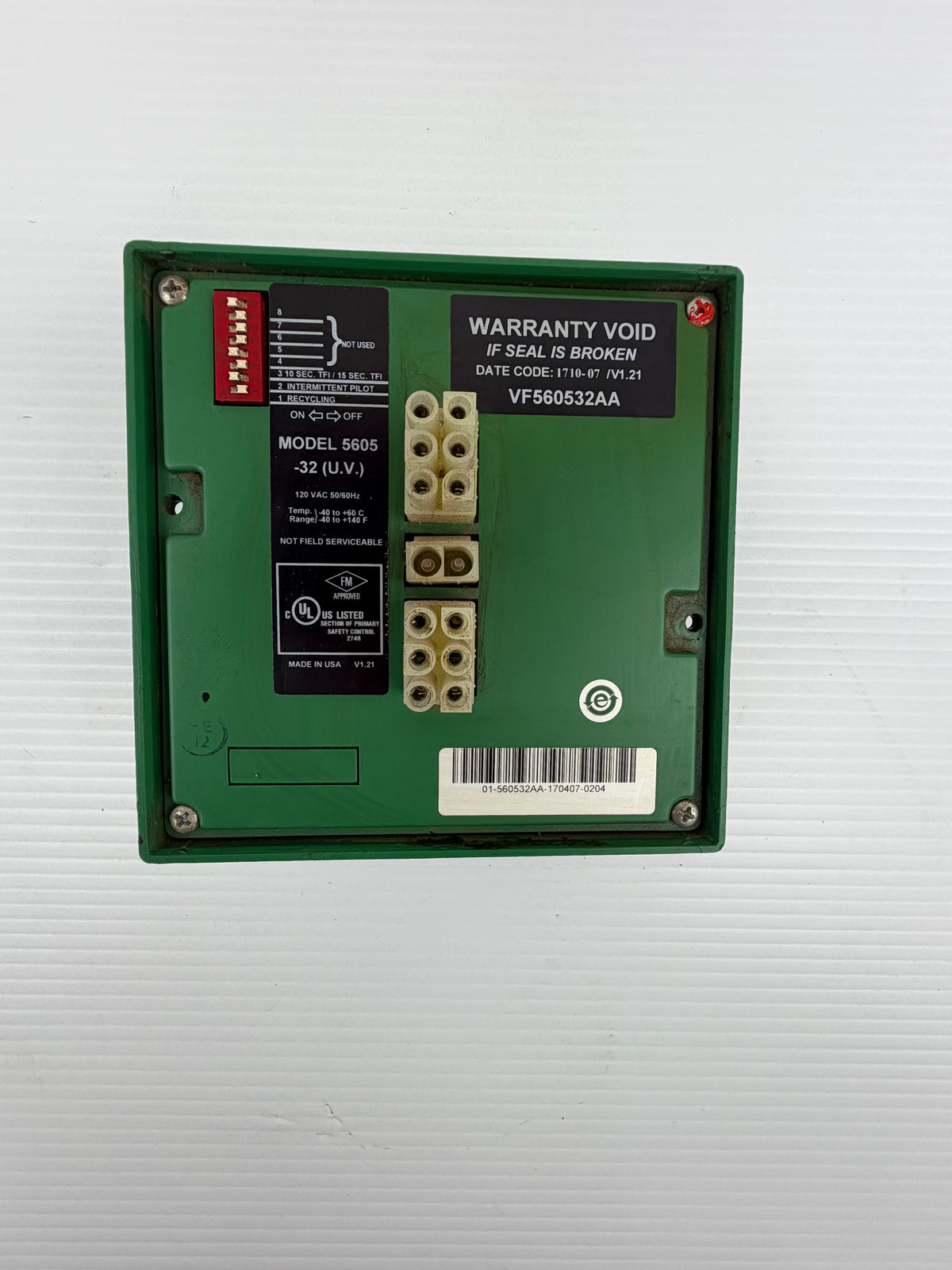 Eclipse VF560532AA Veri-Flame UV Flame Safety Control 120VAC 5605-32
