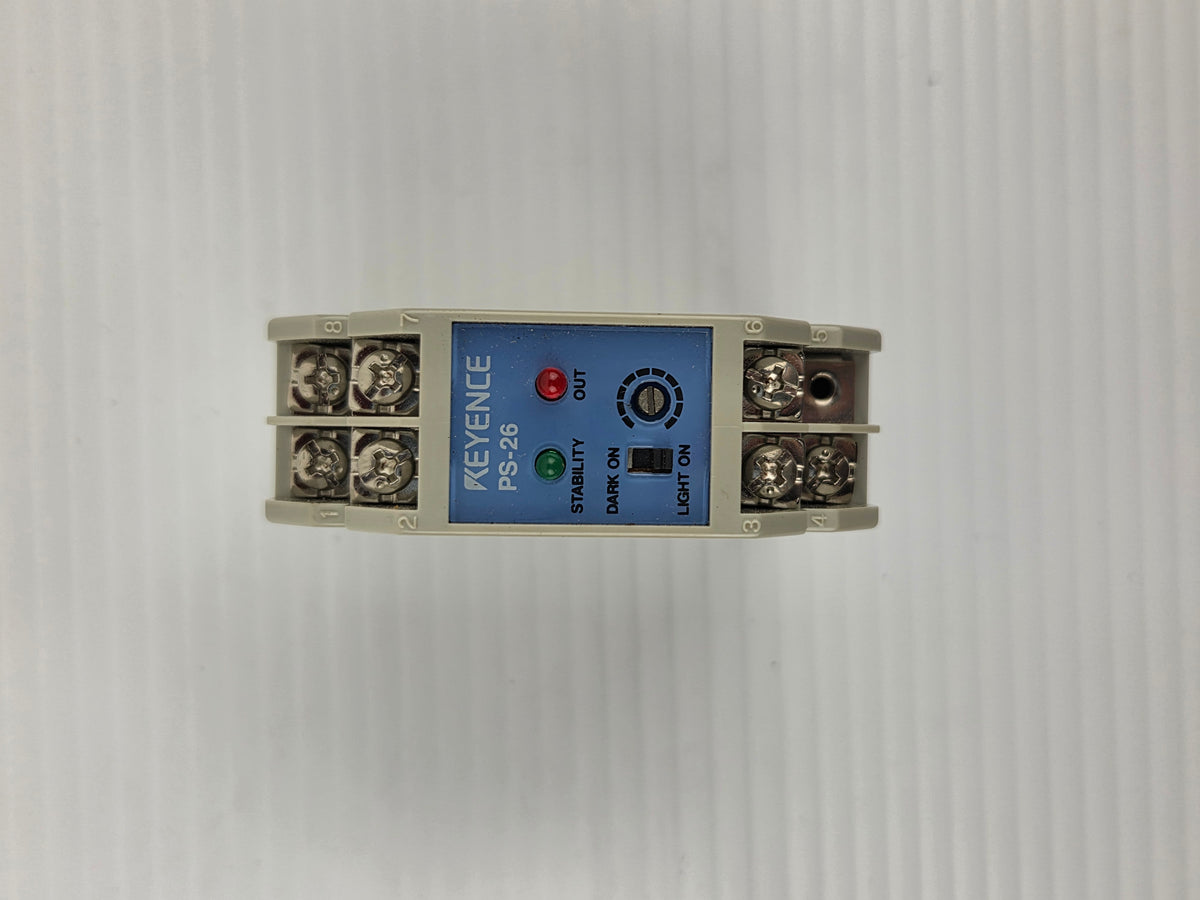 Keyence PS-26 Photoelectric Sensor Amplifier 85-240VAC DIN Rail Switch PS26