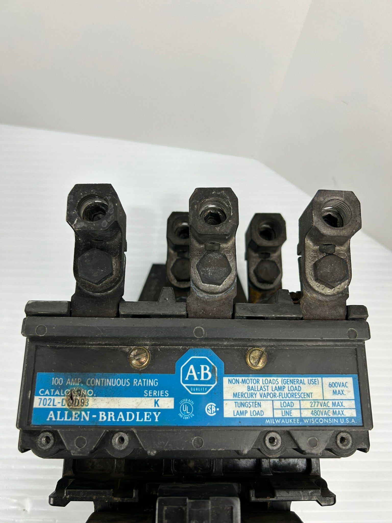 Allen-Bradley 702L-D0D93 Motor Starter Contactor Series K 600VAC