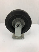 8" Caster Wheel with Bracket 1NWY9 Flat-Free Solid Rubber