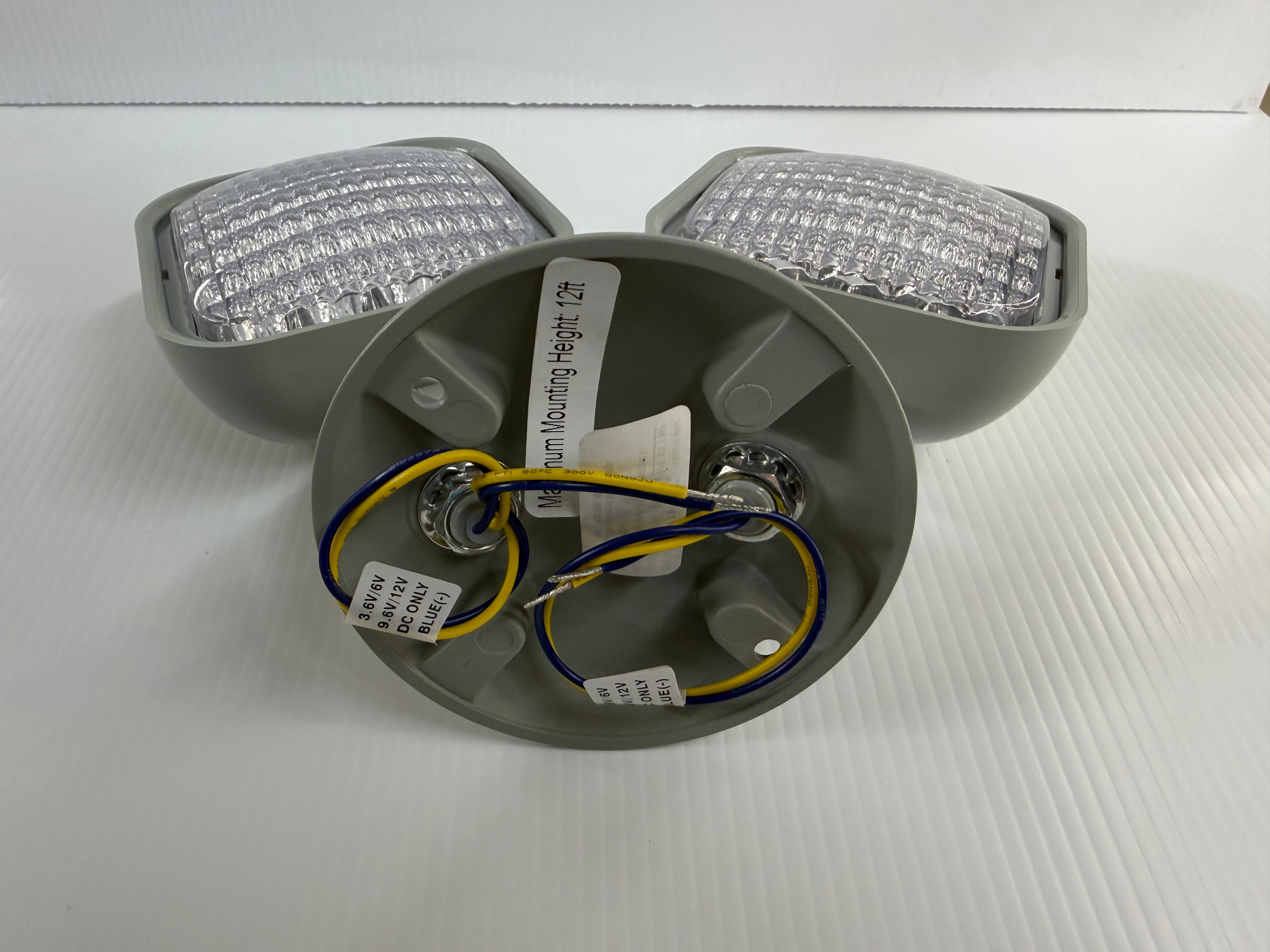 Lithonia Lighting Remote with Twin Adjustable LED Lamp Head ERE GY T WP M12