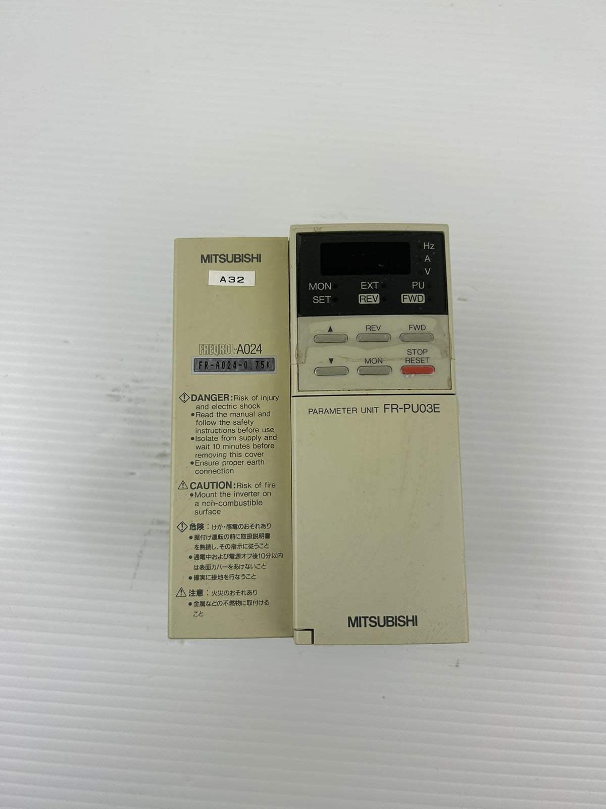 Mitsubishi FR-A024-0.75K FREQROL-A024 Inverter Drive 0.75kW 230V 3PH FR-PU03E