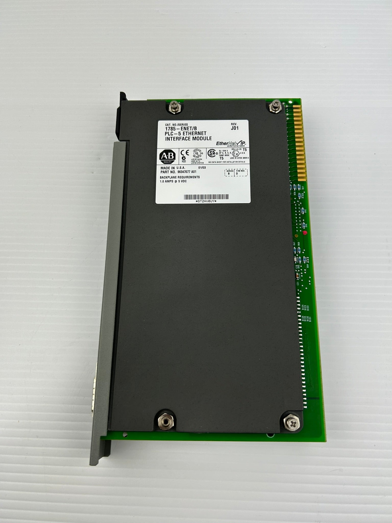 Allen Bradley 1785-ENET PLC-5 Ethernet Interface Module Series B Rev J01