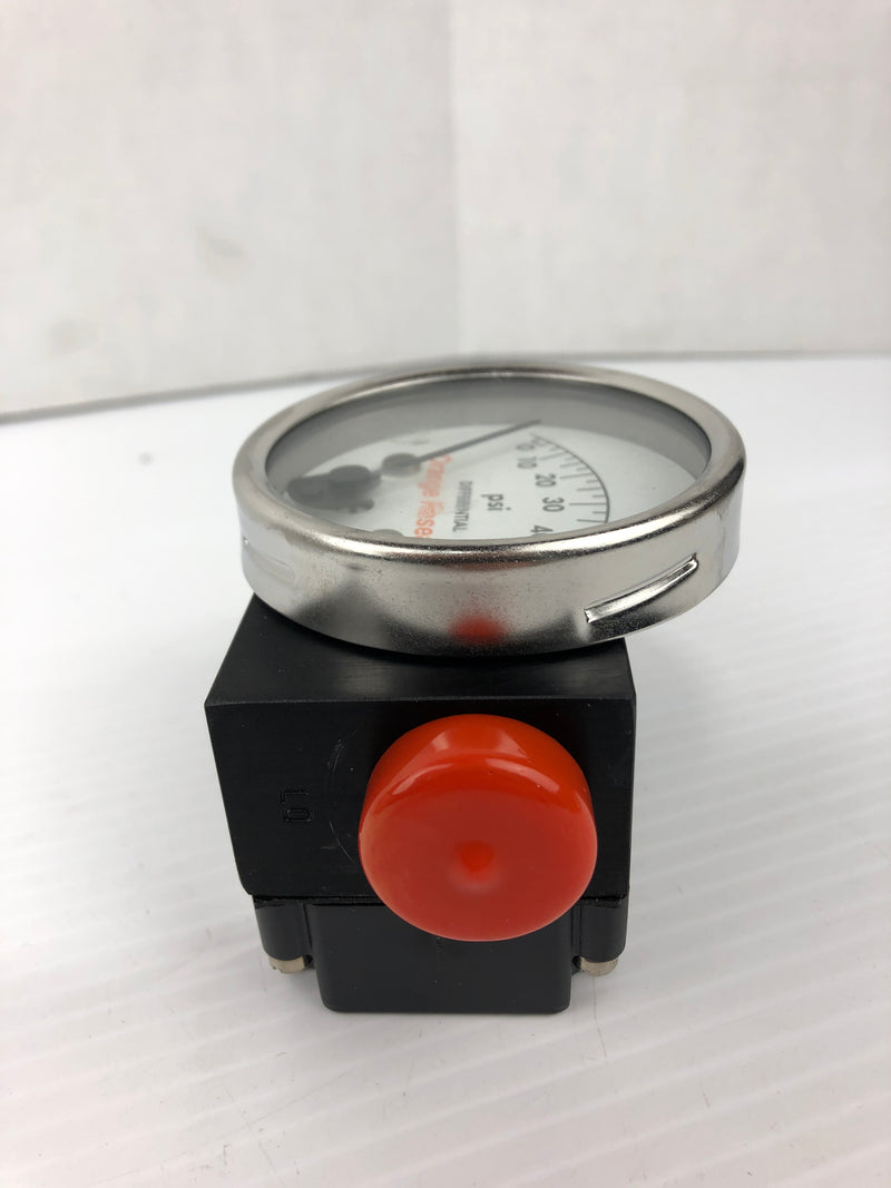 Orange Research 1203PGS-1A-2.5B-C Differential Pressure Gauge Type: - C 0-50PSI