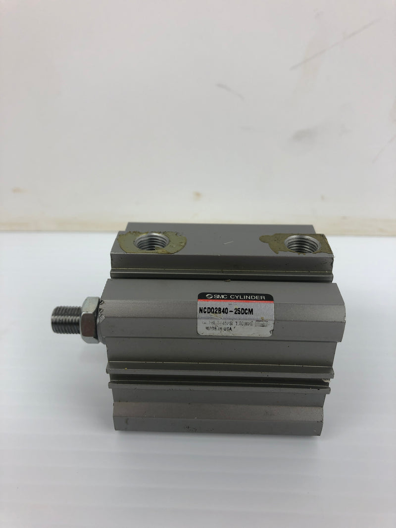 SMC NCDQ2B40-25DCM Compact Pneumatic Cylinder 145PSI 1.00MPa