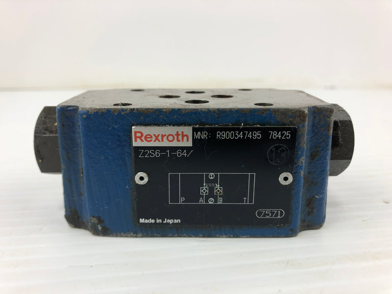 Rexroth Z2S6-1-64/ Hydraulic Block Valve