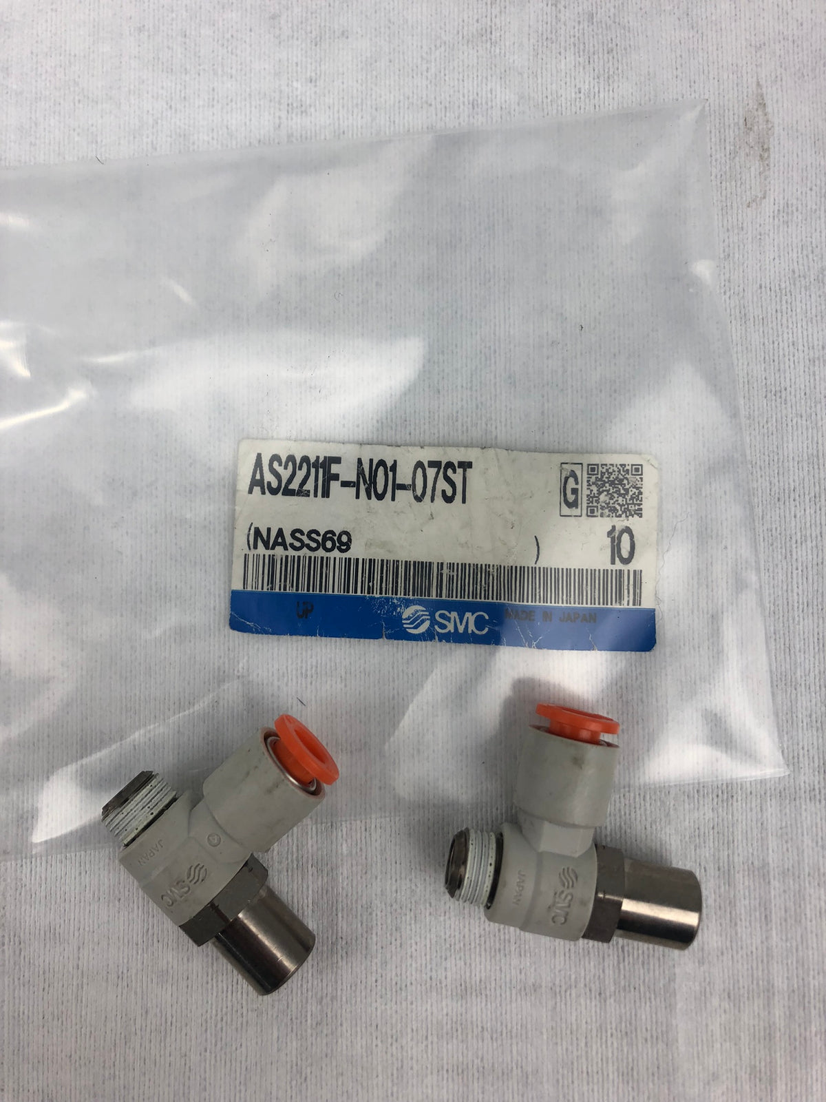 SMC AS2211F-N01-07ST Connector Speed Control - Lot of 2