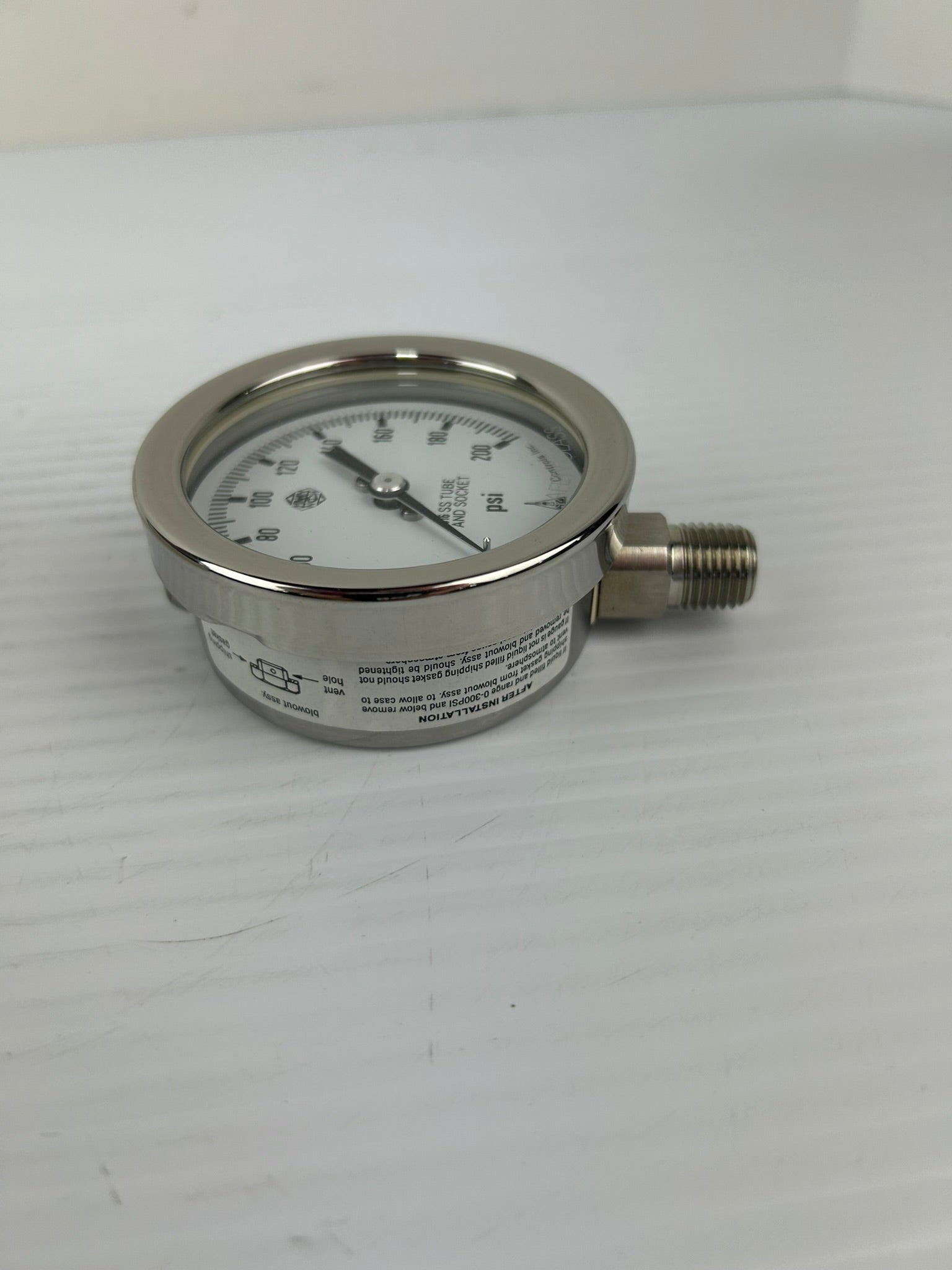 McDaniel Controls AB91007 Pressure Gauge 0-200 PSI 1/4" NPT Connection