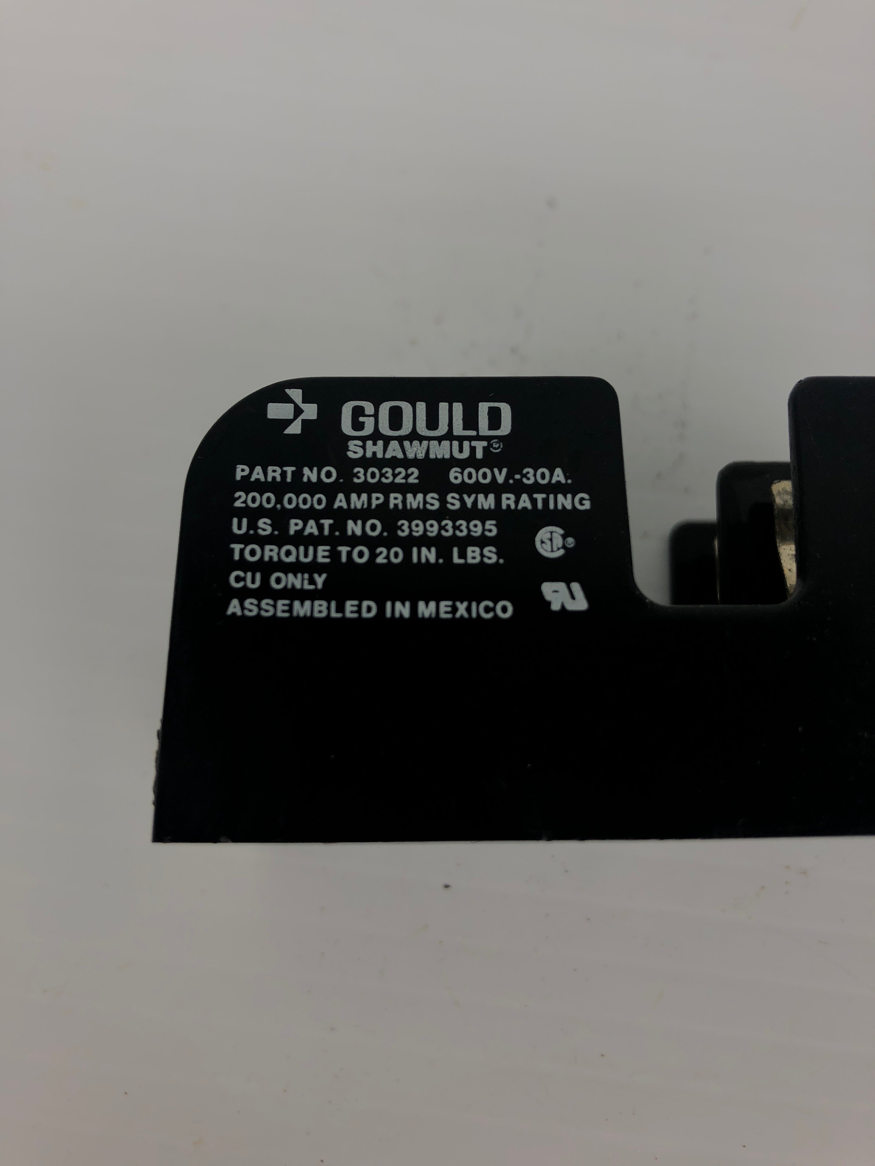 Gould Shawmut 30322 Fuse Holder 600V 30A 2P