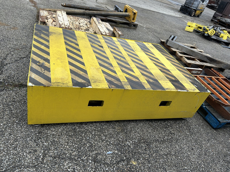 Safety Platform Yellow Black Striped 6' Wide x 4' Deep x 5" Thick