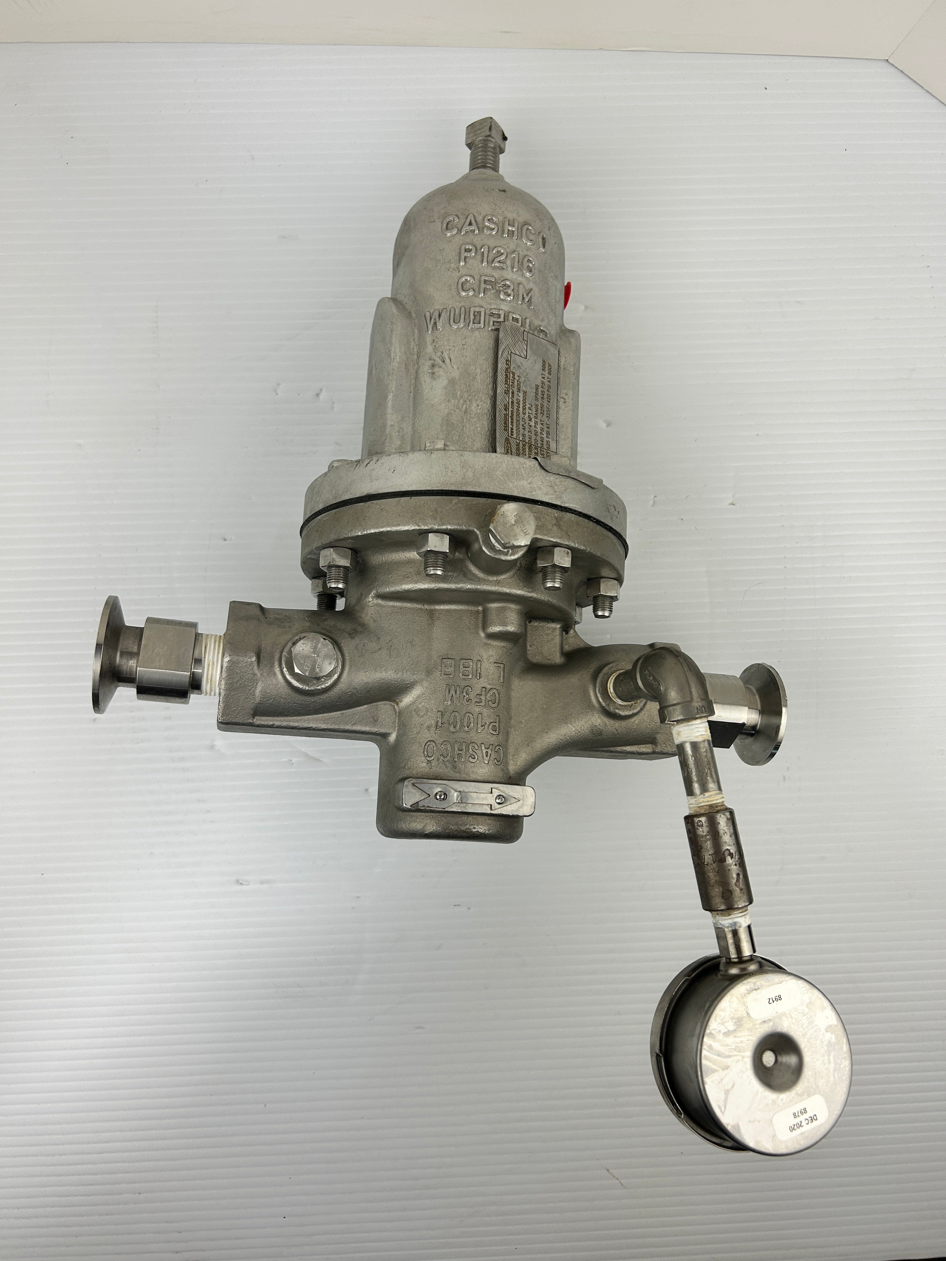 Cashco DA1 CF3M Pressure Regulator 3/4" NPT PJ 20-80 PSI D15-APJ7-1C100000E