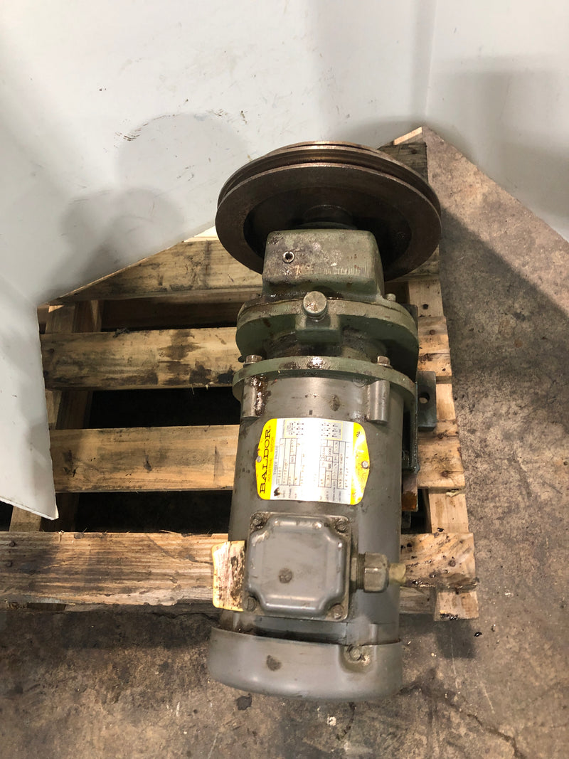 Baldor VM3538 Industrial Motor with Pulley 1/2 HP 1725 RPM 3 PH 56C Frame