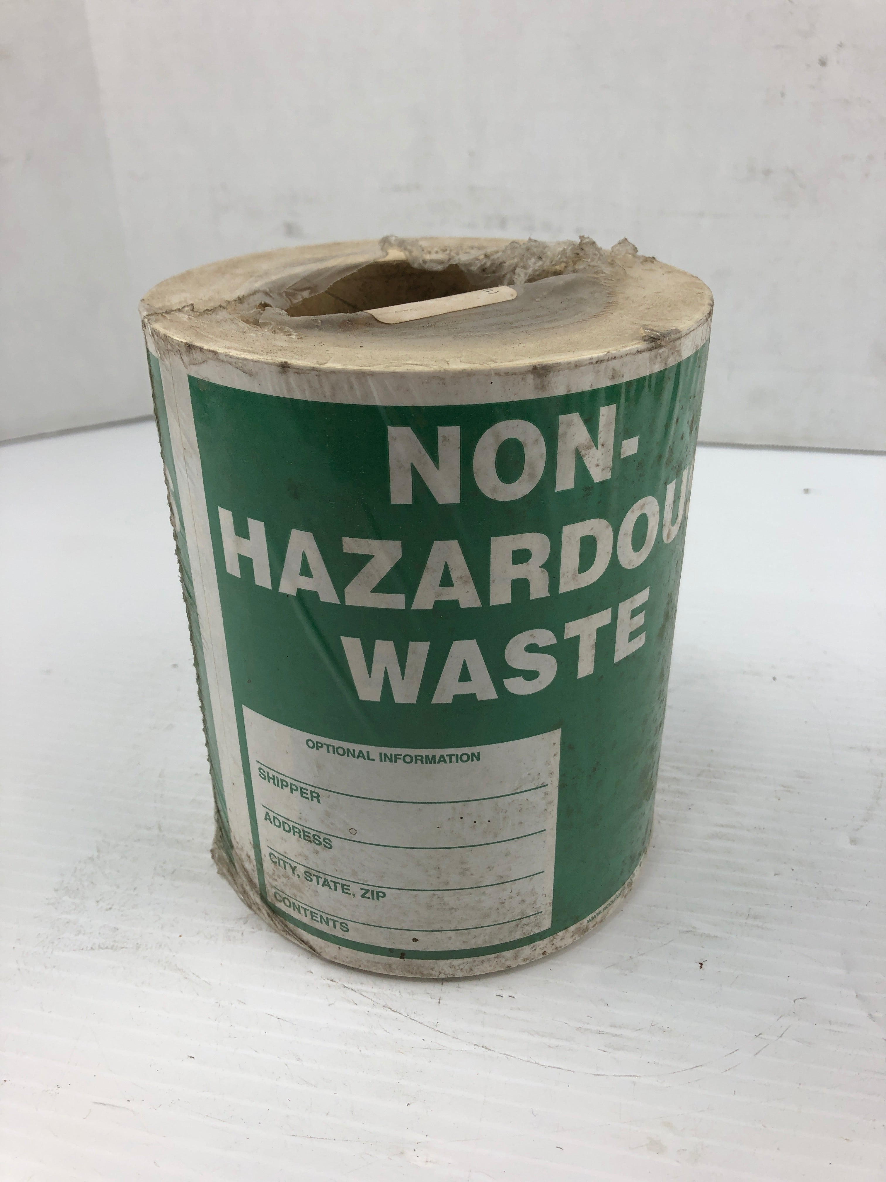Non-Hazardous Waste Sticker Roll Green Accuform 131535PR MHZW11