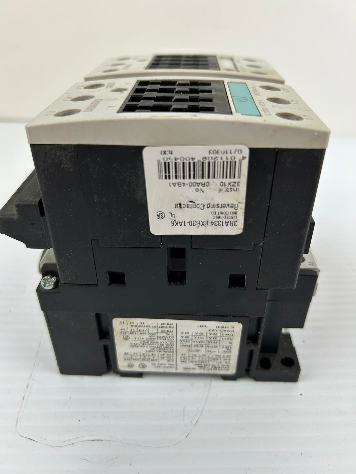 Siemens 3RA1334-8XB30-1AK6 SIRIUS Reversing Contactor 32A 3PH 3RT1034-1A