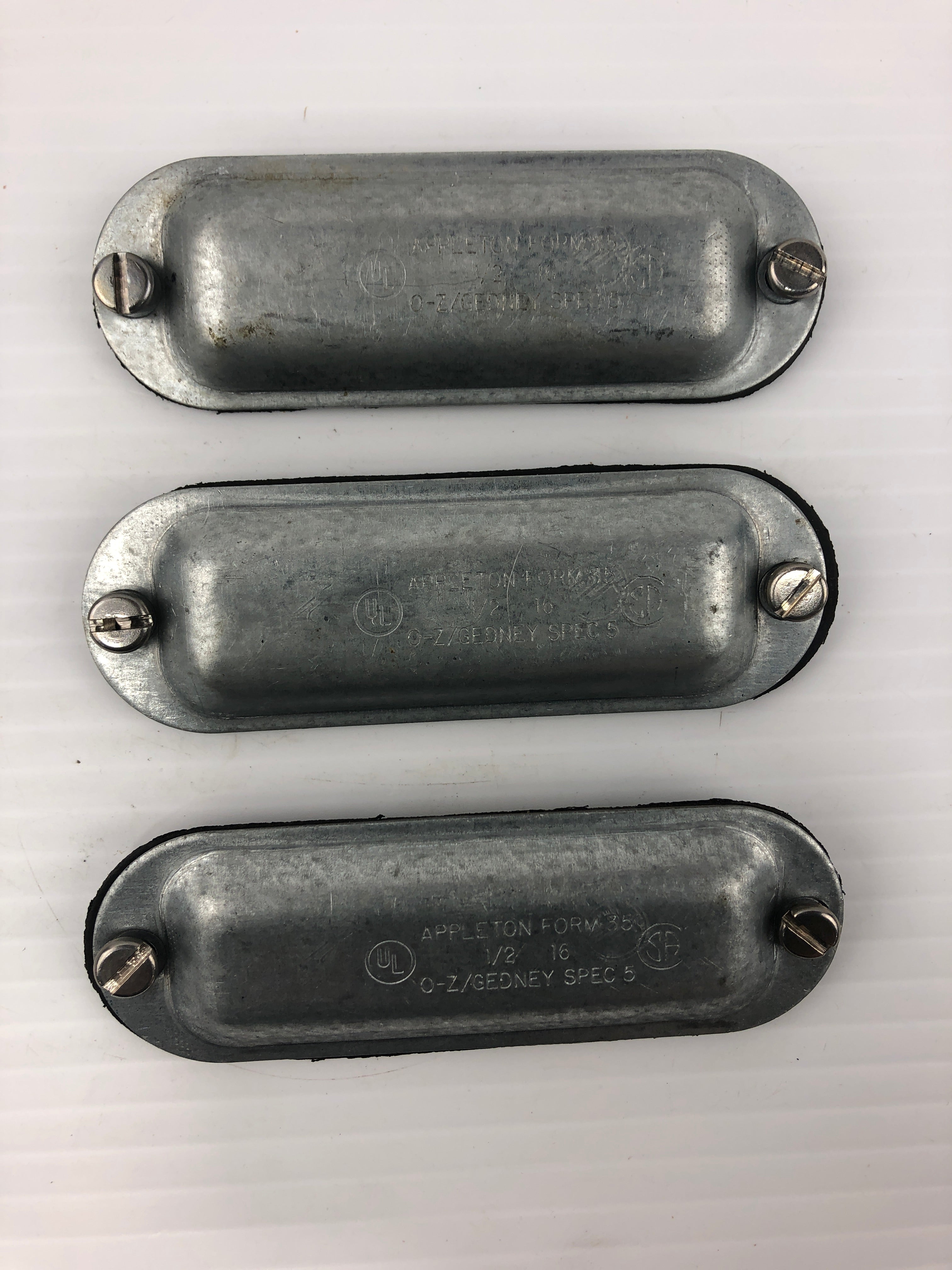 Appleton 1/2" Form 35 Cover 3-7/8" L - Lot of 3