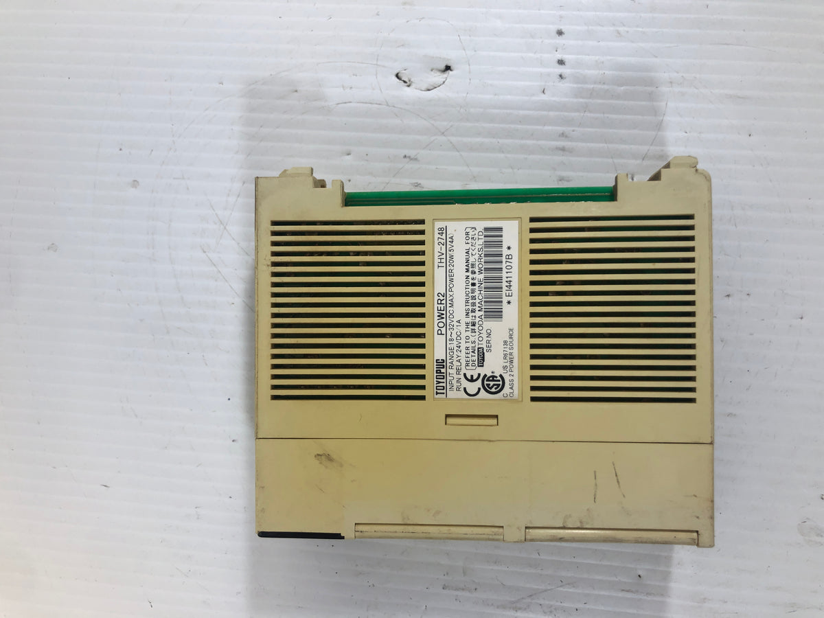 Toyopuc THV-2748 Power Supply Power2 Input Range 18-32 VDC Max Power 20W