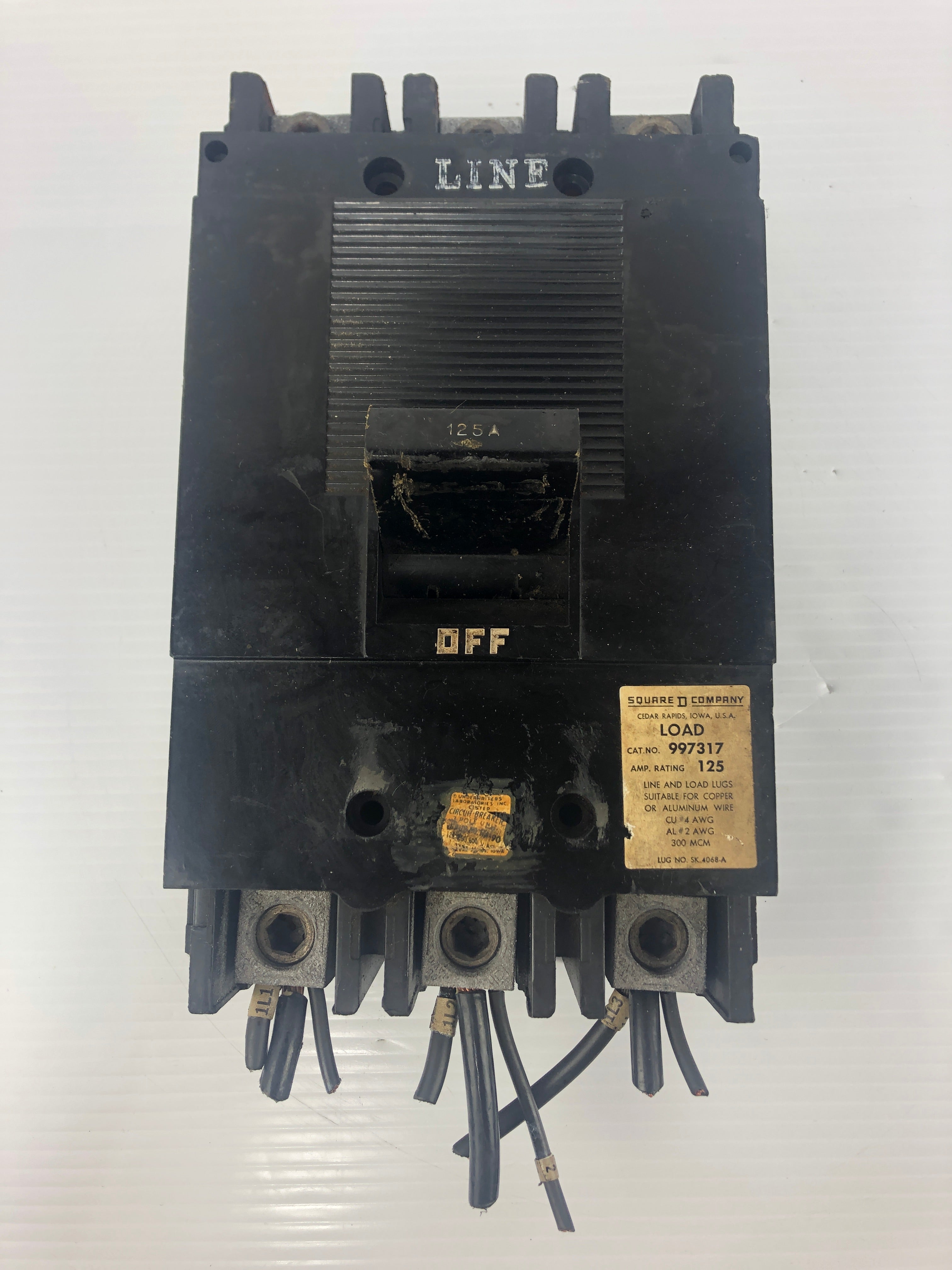 Square D 997317 Circuit Breaker 125A 3P