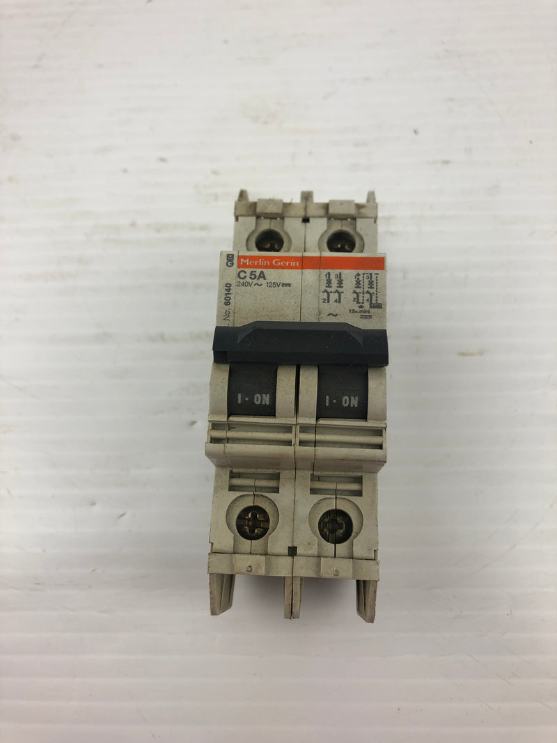 Merlin Gerin 60140 Circuit Breaker C 5A 2 Pole