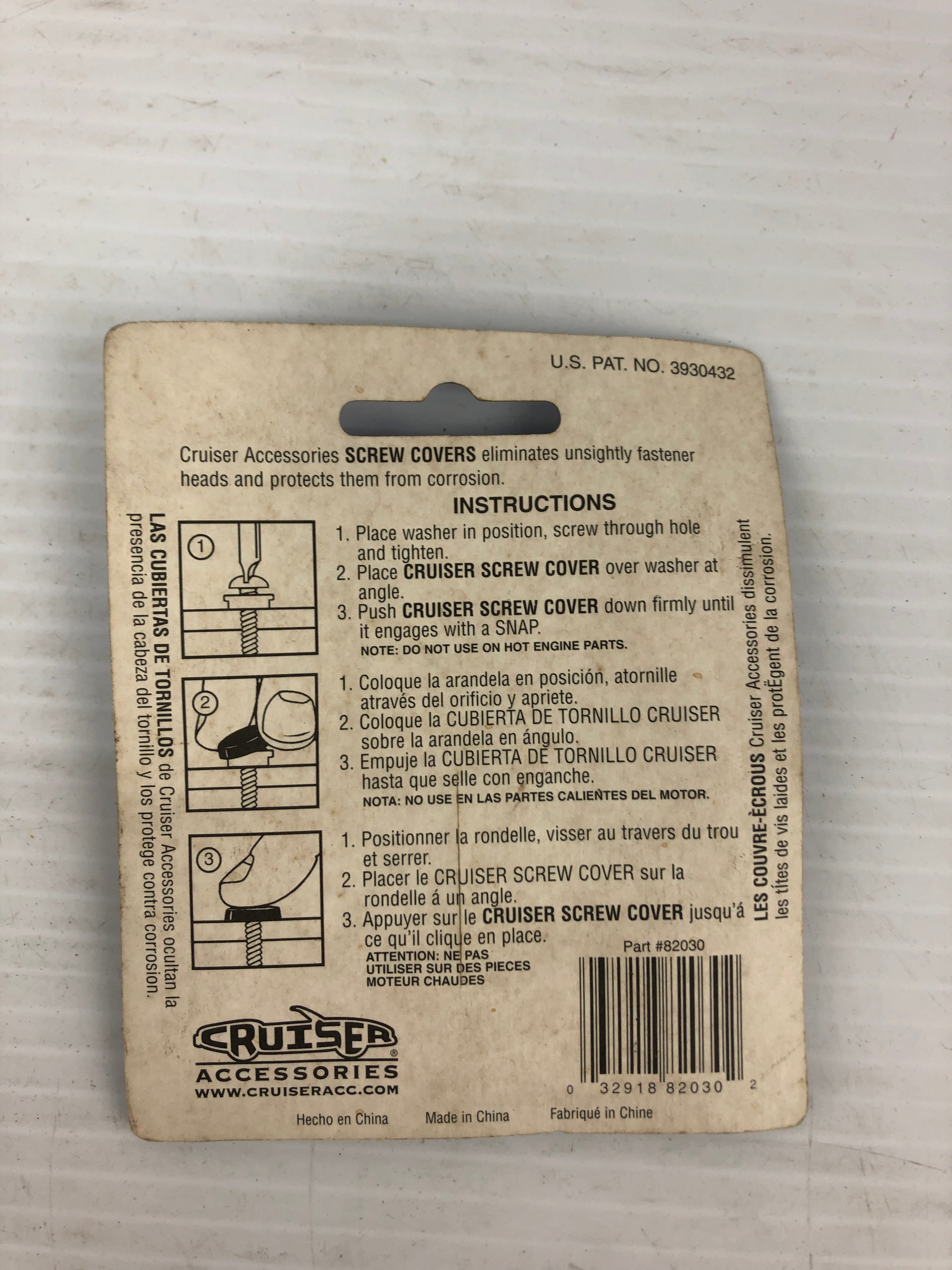 Cruiser Accessories 3930432 Rust Proof Screw Covers